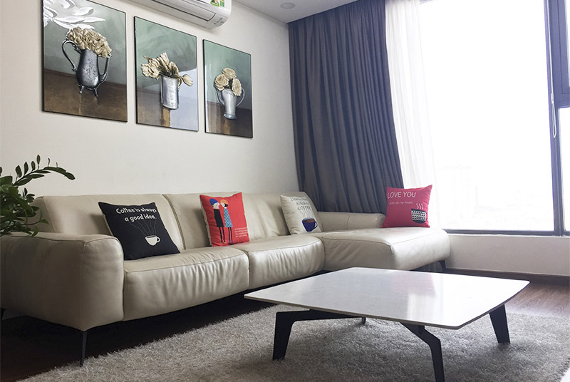 ghế sofa chữ L trắng Sissy